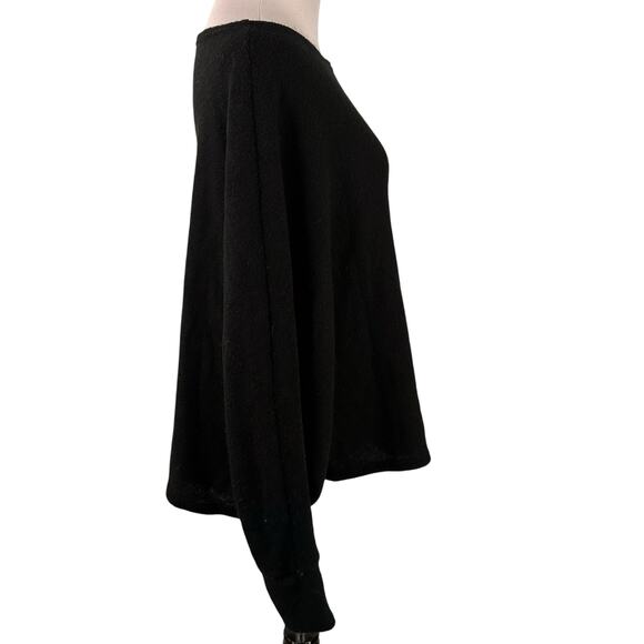 Kavu Wilhelmina Asymmetrical Black Sweater Dolman Long Sleeve Top Size One Size - Picture 6 of 8